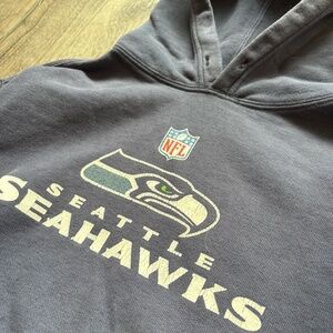 Seattle Seahawks Hoodie Size Large Navy Blue Vintage Y2K Hooded